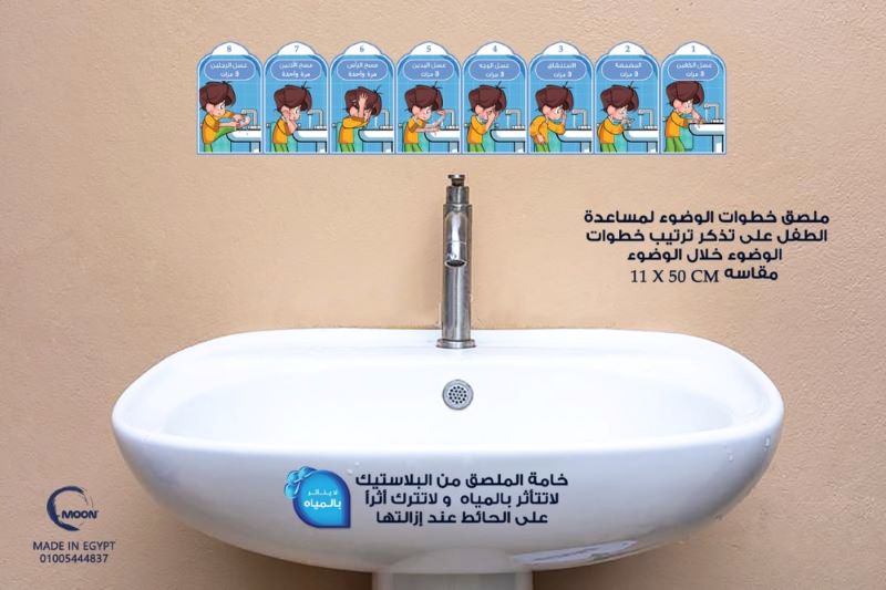Poster Teaching the Steps of Wudu