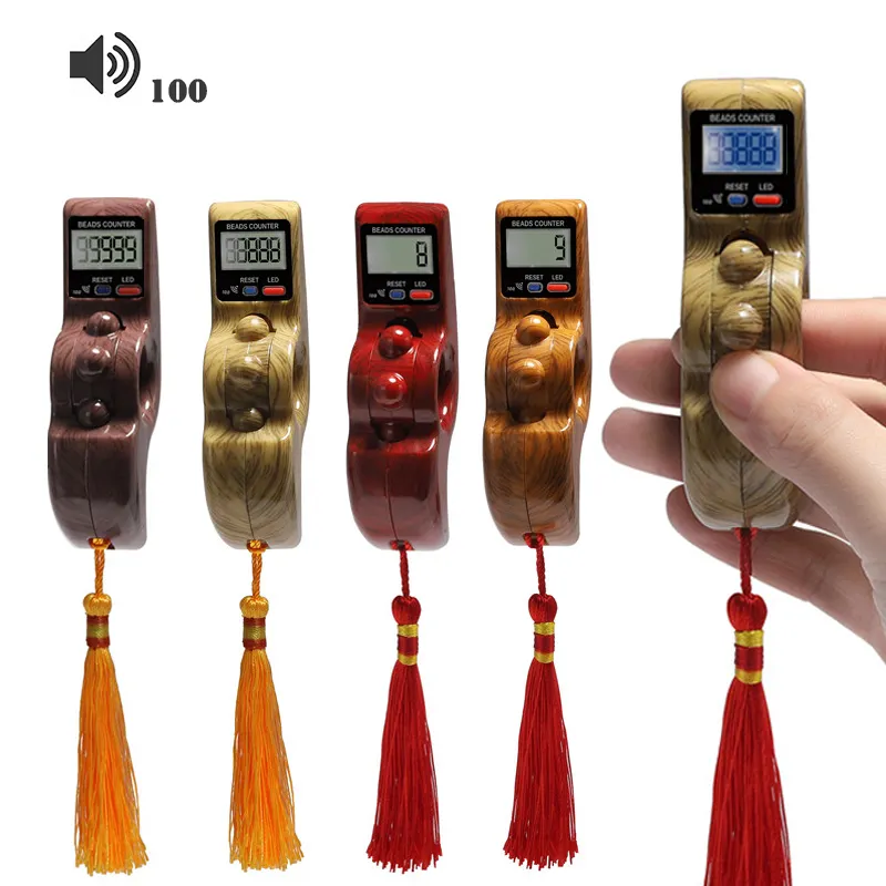 Portable Rotating Prayer Beads with Digital Counter Accurate Decompression Toy