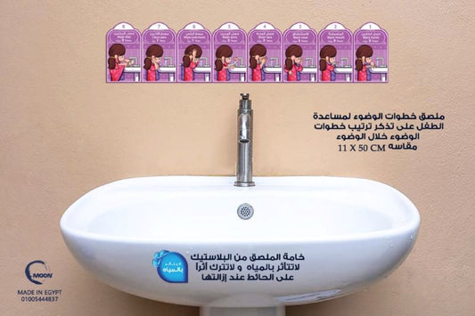 Poster Teaching the Steps of Wudu