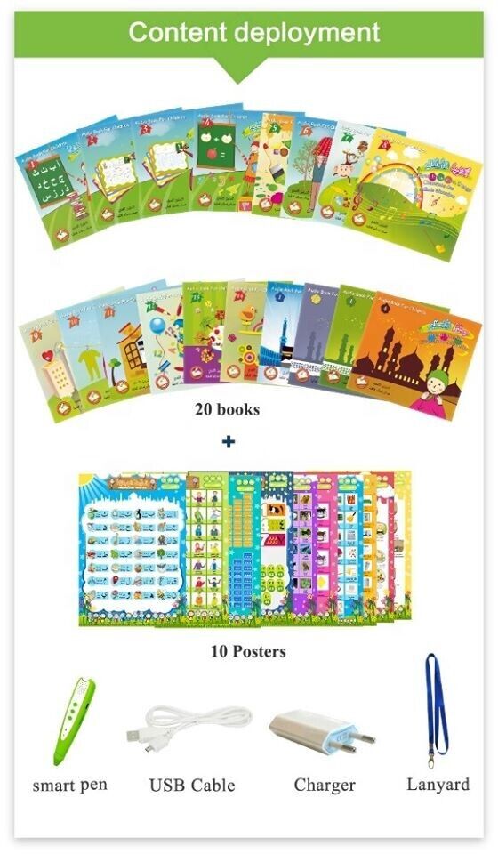 Arabic Textbook Series for Children: Interactive Learning Toy with Talking Pen